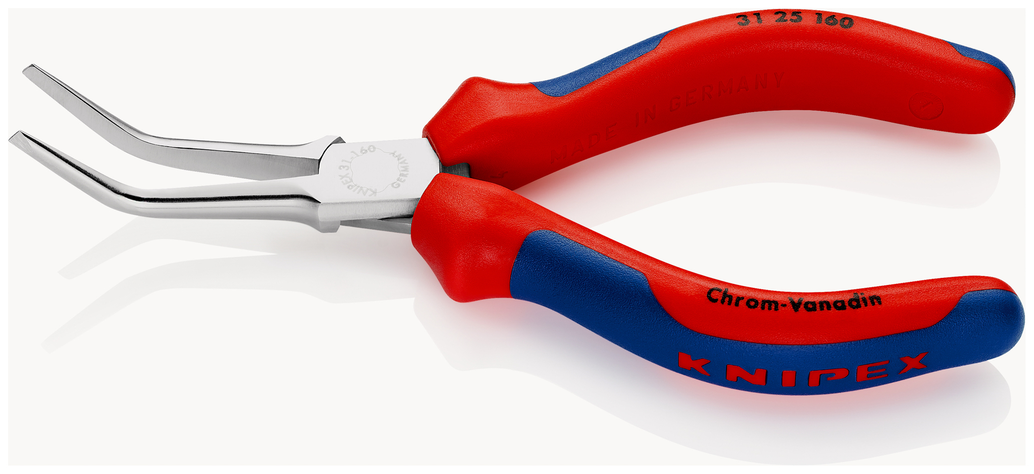 Pince de préhension ultrafine électrique 160mm chrome 45° KNIPEX - 31 25 160
