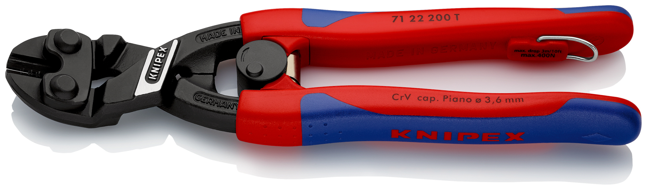 Coupe-boulon compact 200mm 20° antichute KNIPEX - 71 22 200 T
