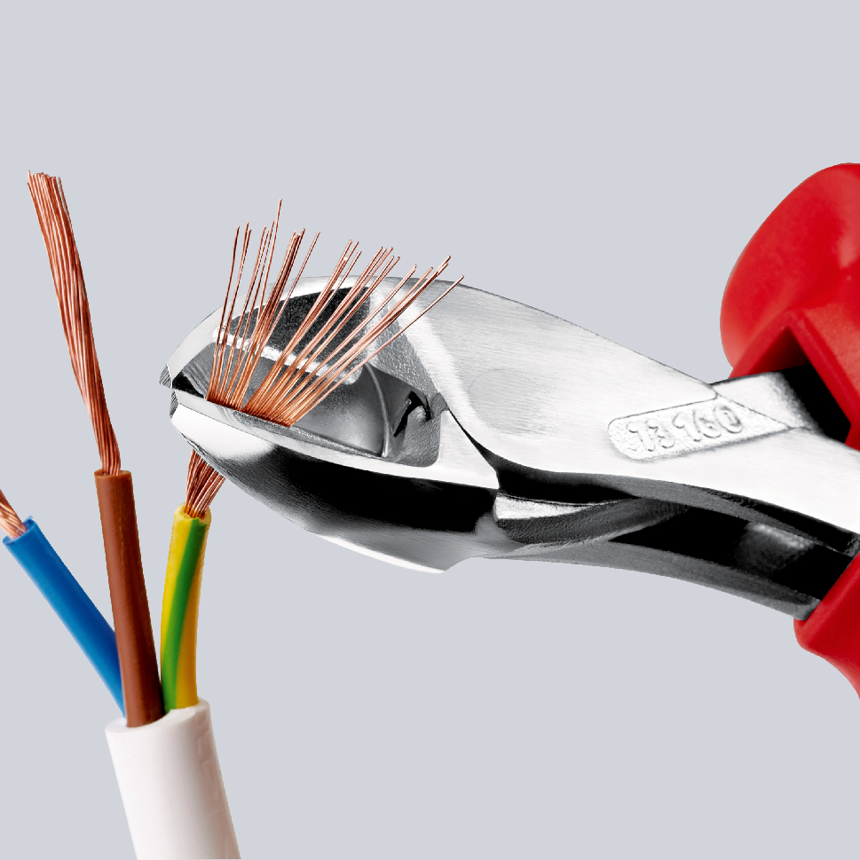 Pince cpte cote x-cut® 160mm chrom 1000v KNIPEX - 73 06 160 SB