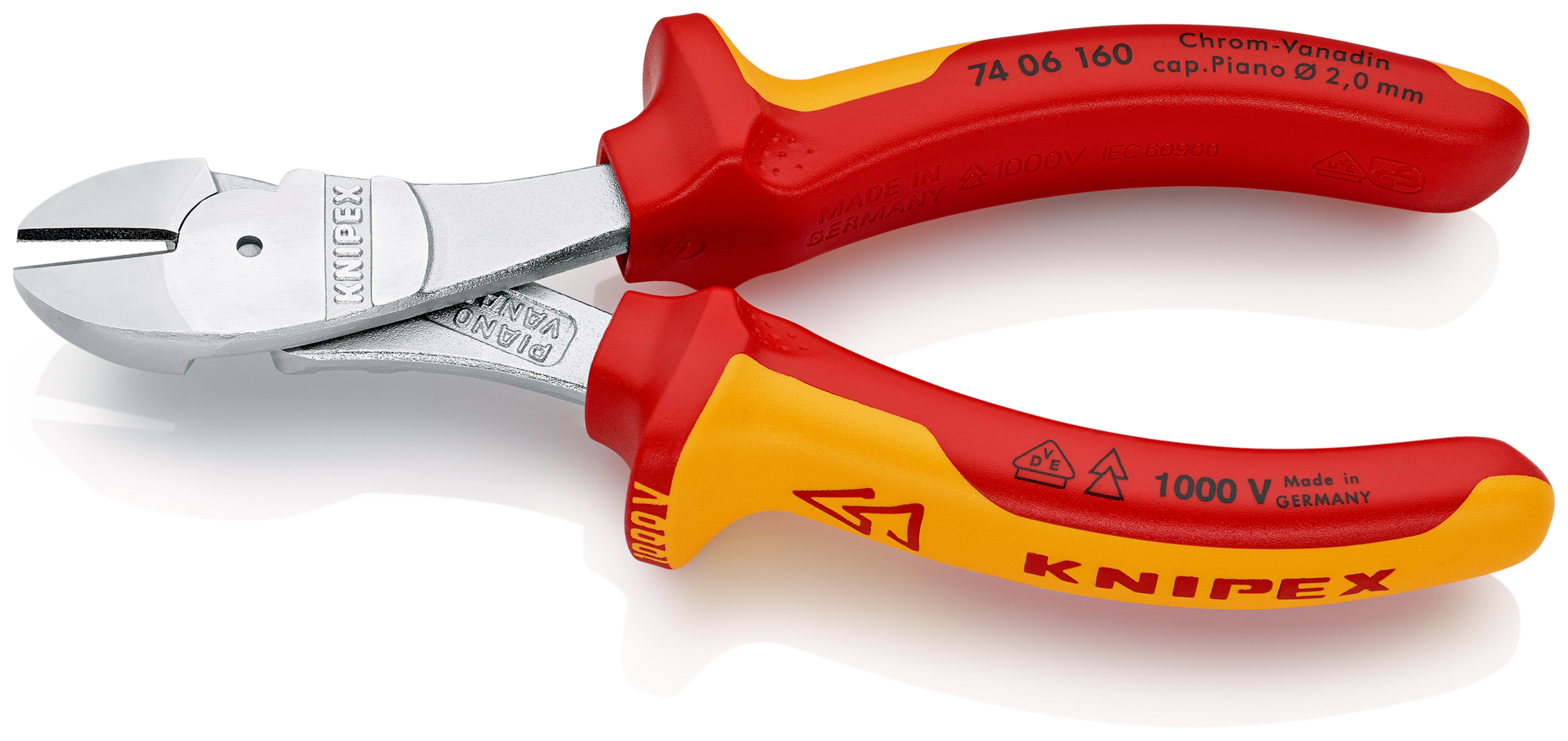 Pce cpte cte fte demult 160mm chr. 1000v KNIPEX - 74 06 160