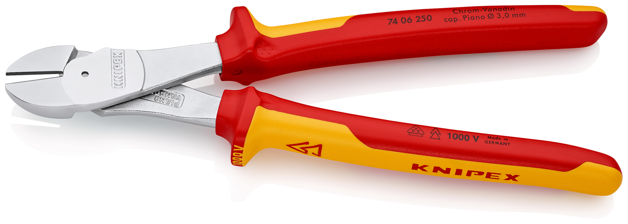 Pce cpte cte fte demult 250mm chr. 1000v KNIPEX - 74 06 250
