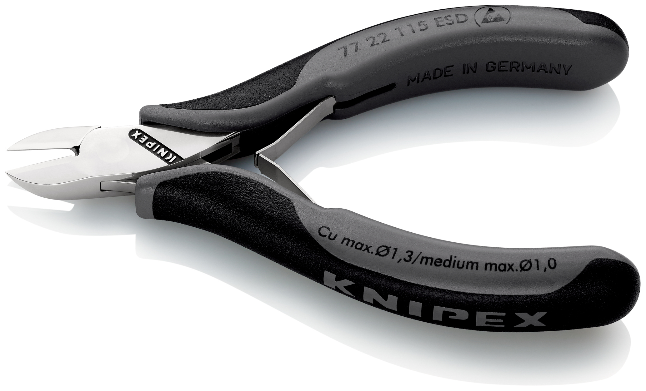 Pince coupante cote electro 115mm esd KNIPEX - 77 22 115 ESD