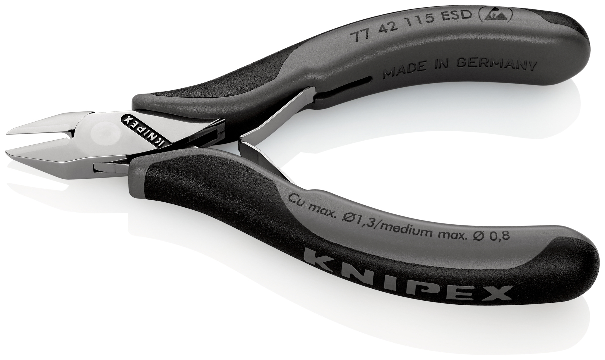 Pince coupante cote electro 115mm esd KNIPEX - 77 42 115 ESD