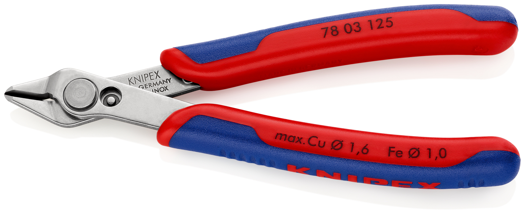Pince coupante Electronic Super Knips® - 125mm - sur carte, sous blister - KNIPEX - 78 03 125 SB