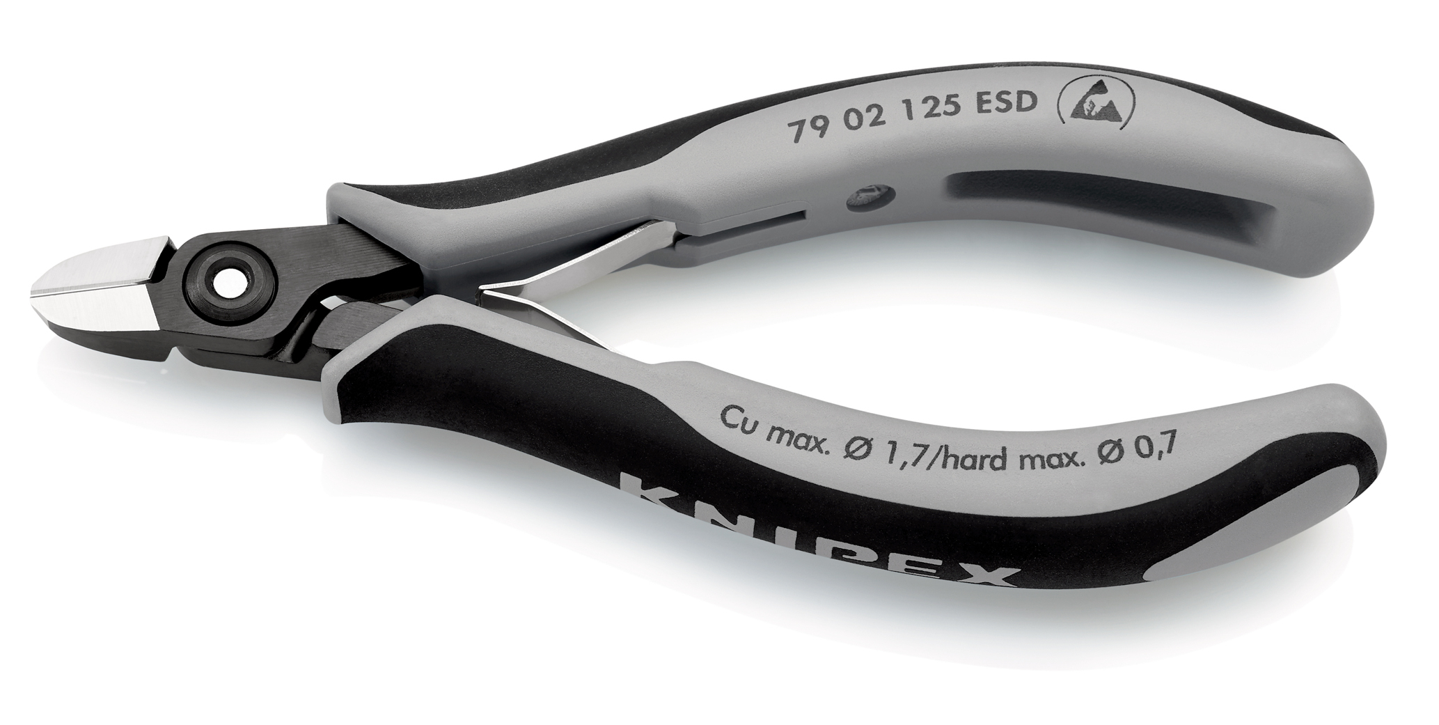 Pince coupante cote electro 125mm esd KNIPEX - 79 02 125 ESD