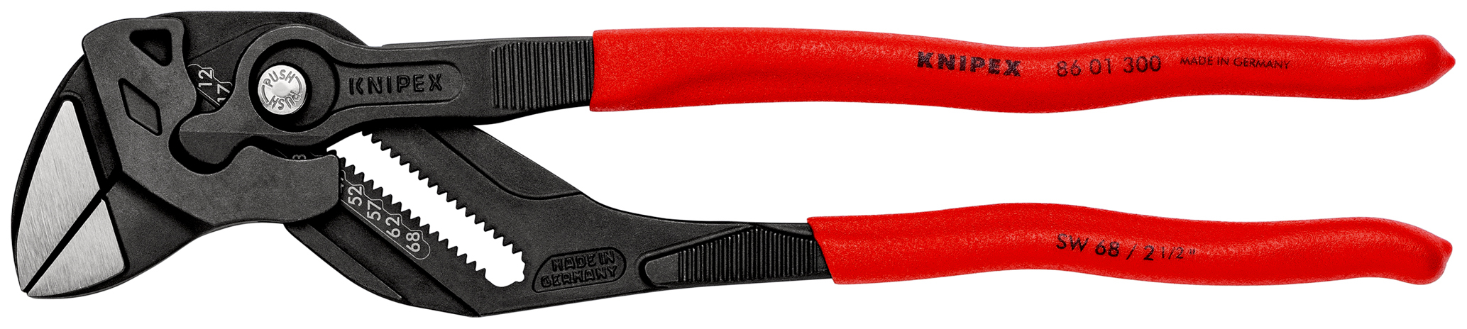 Pince cle 300mm brunie gaine pvc KNIPEX - 86 01 300 SB