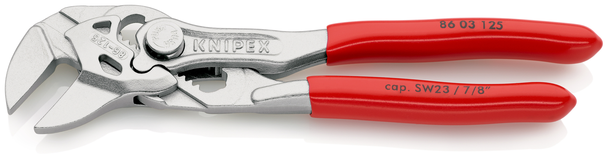 Pince cle 125mm chrome gaine pvc KNIPEX - 86 03 125