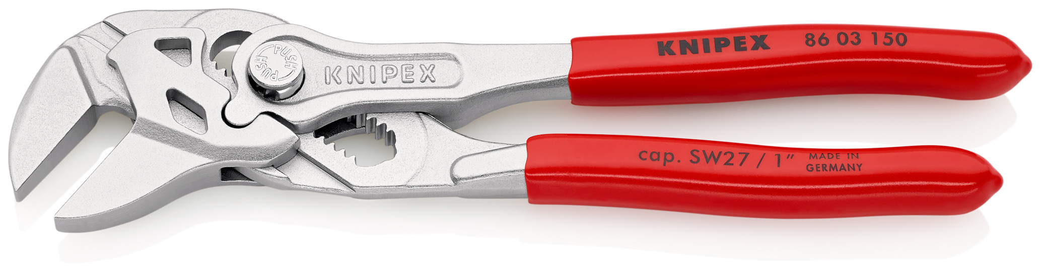 Pince-clé plate - chromée, 150 mm - KNIPEX - 86 03 150