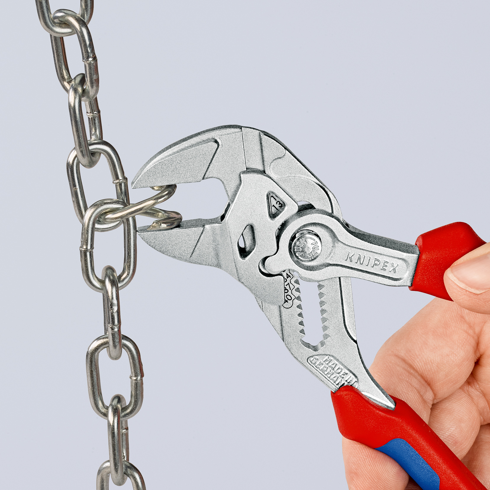 Pince cle 180mm chrome bimatiere KNIPEX - 86 05 180 SB