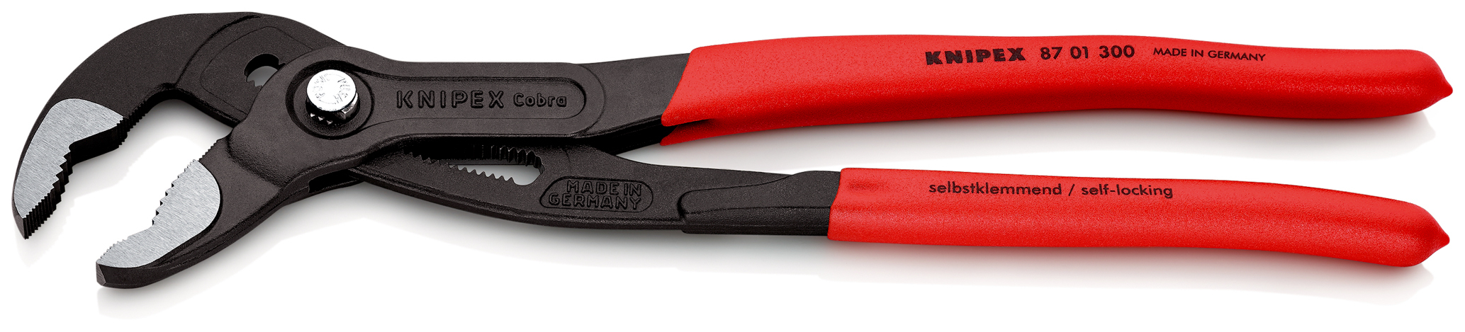 Pince multiprise cobra KNIPEX ouverture 60mm longueur 300mm KNIPEX sur carte - 87 01 300 SB