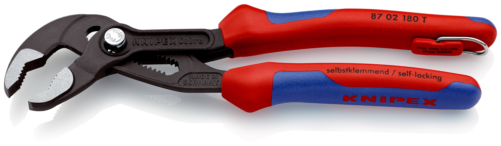 Pince multiprise cobra® 180mm antichute KNIPEX - 87 02 180 T BK