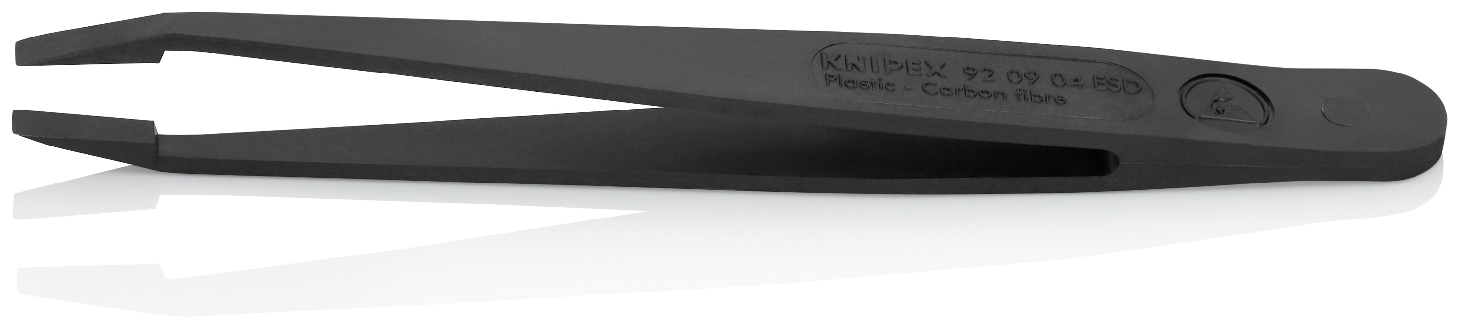 Pince brucelle en plastique 115mm ESD rectangulaire KNIPEX - 920904ESD