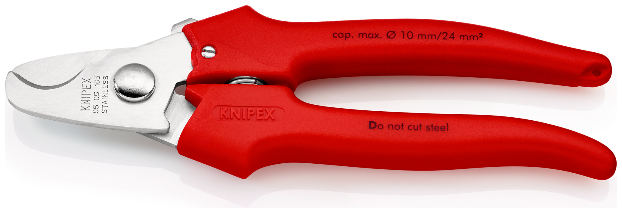 Coupe-câbles - poignées gainées en plastique par extrusion, 24mm² - KNIPEX - 95 05 165 SB