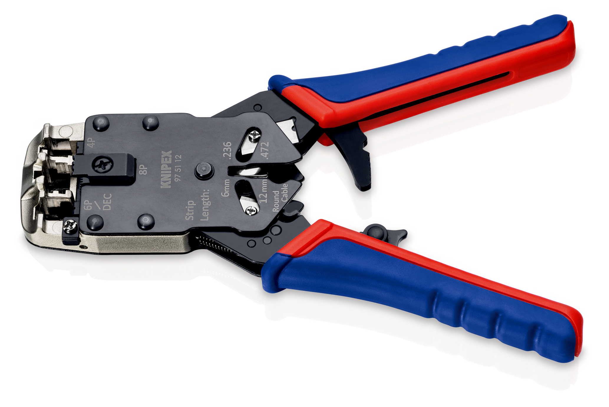 Pince sertir fiche western rj10/11/12/46 KNIPEX - 97 51 12 SB