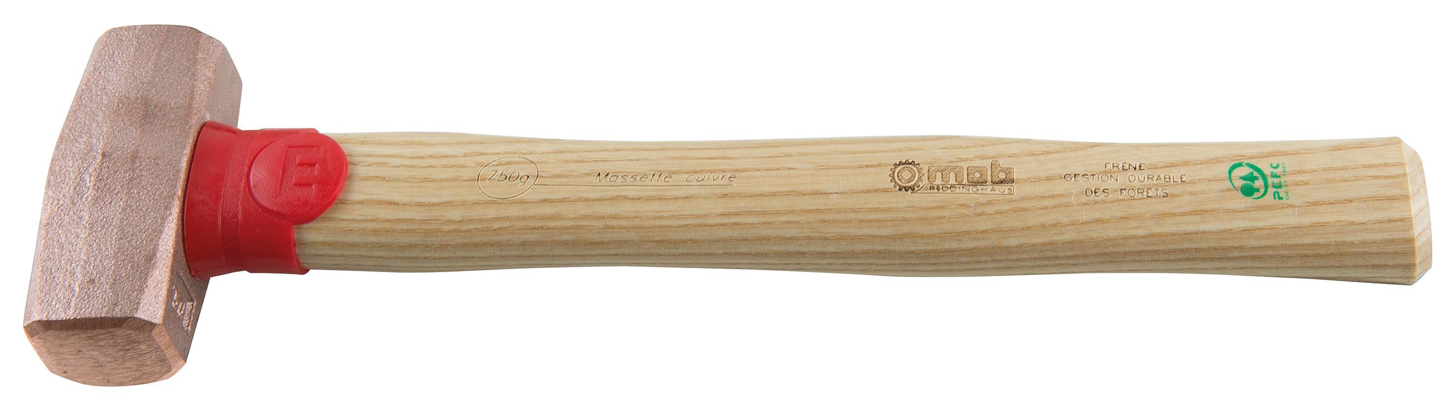 MASSETTE CUIVRE FORGEE MANCHE FRENE 750G MOB - 0365070201