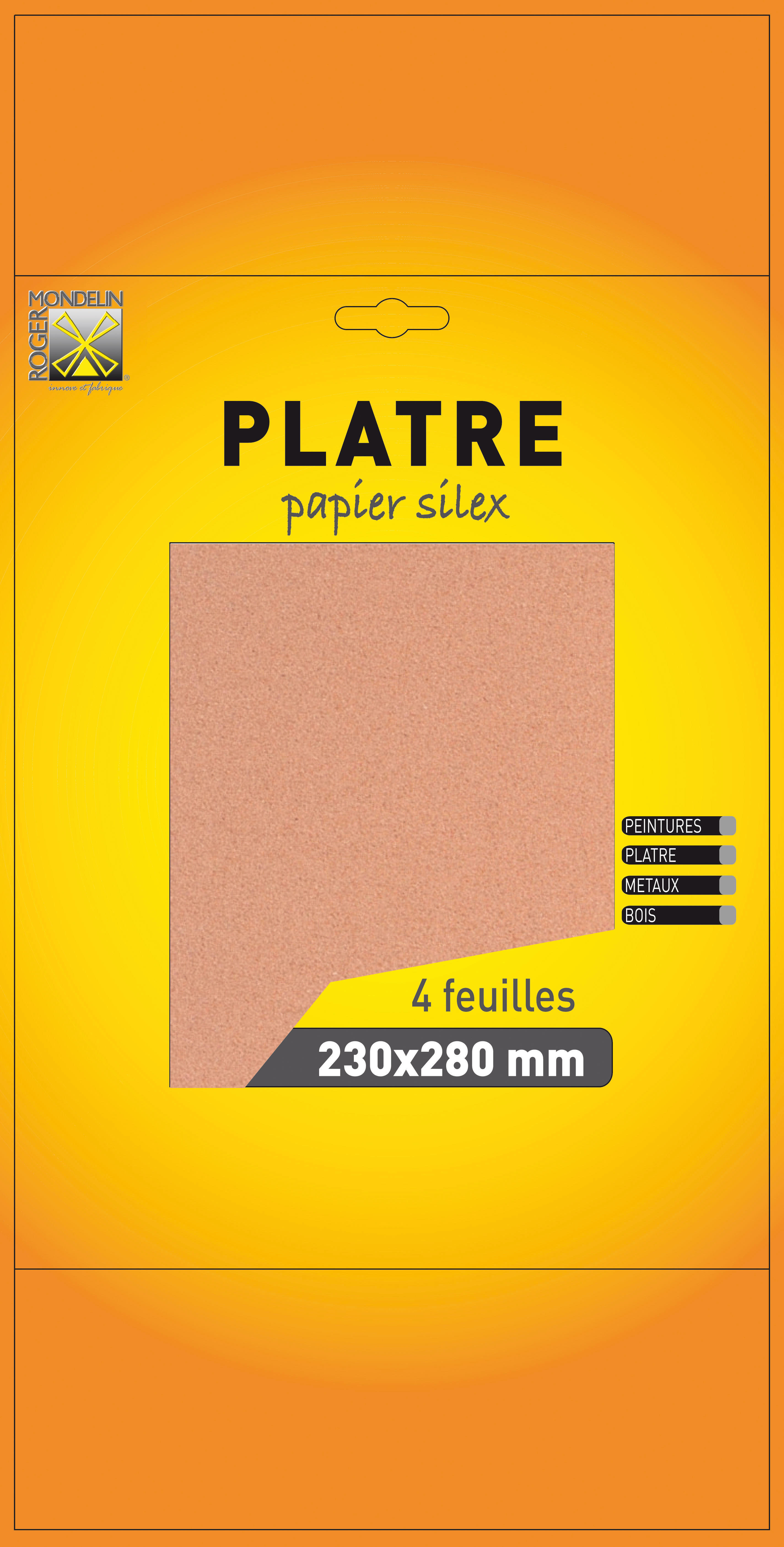 PAPIER SILEX GRAIN MOYEN 2 - 4 FEUILLES MONDELIN - 101851