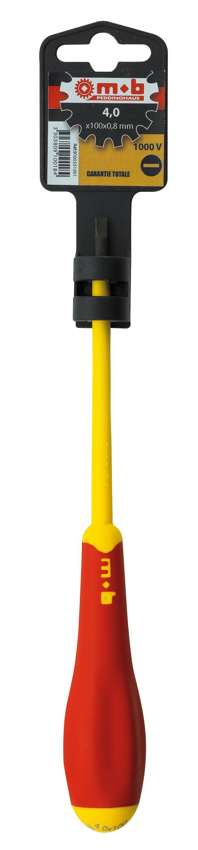 TOURNEVIS ELECTRICIEN VDE 3,5X75X0,6 SUR CARTE MOB - 9100531001