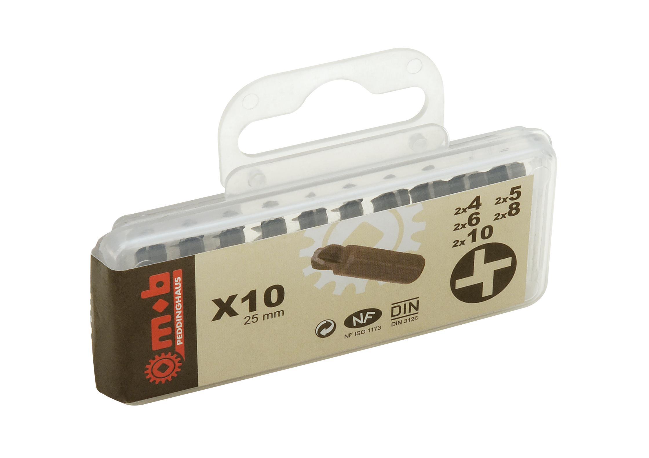 BOITE 10 EMBOUTS NUS 1/4 TORQ SET NO5 MOB - 919K051401