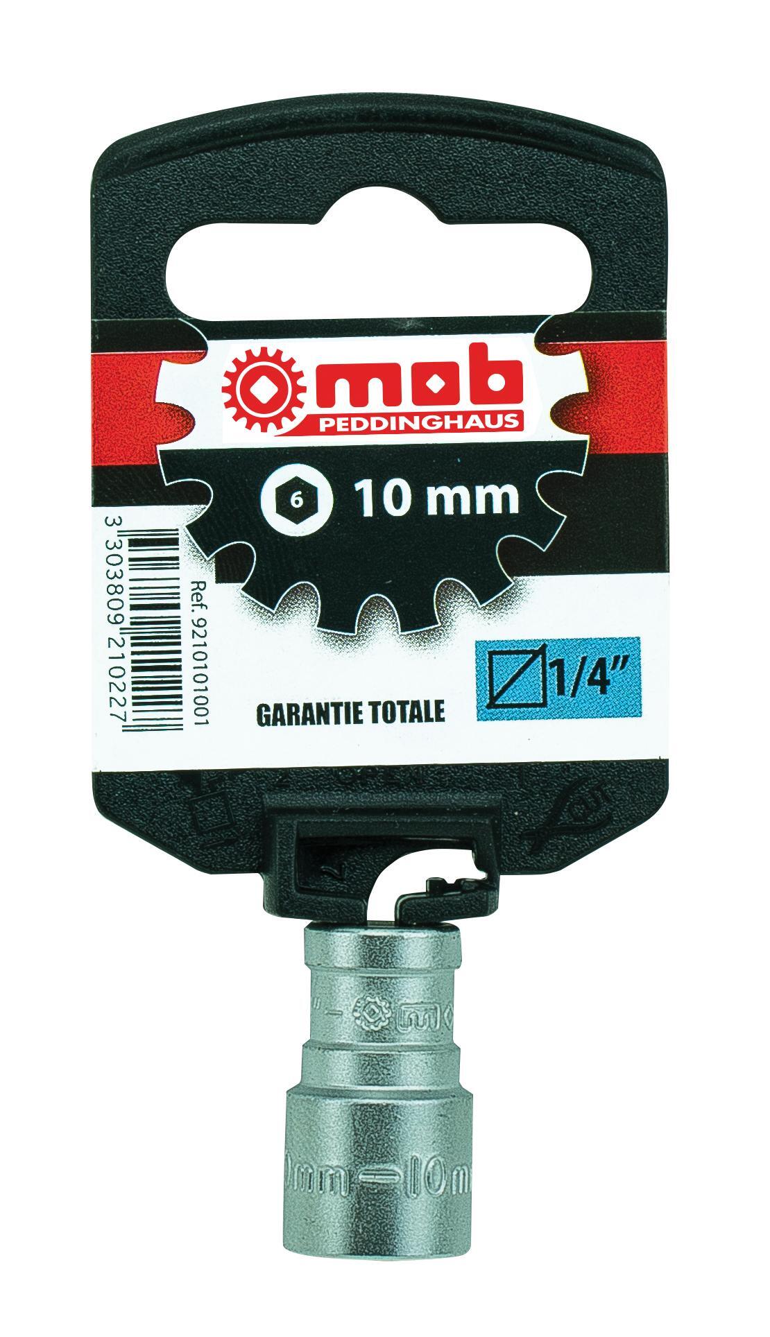 DOUILLE CARREE STANDARD 6 PANS 1/4'' 11MM SUR CARTE MOB - 9210111001