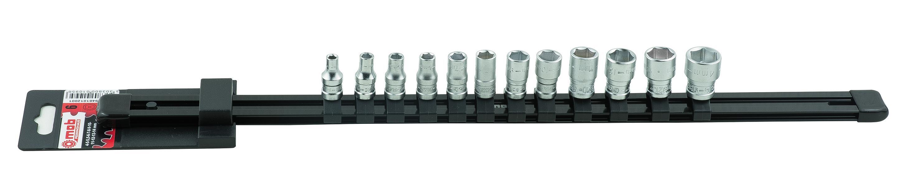 RACK 12 DOUILLES 6 PANS 1/4 TAILLE 4 A 14MM MOB - 9481012001