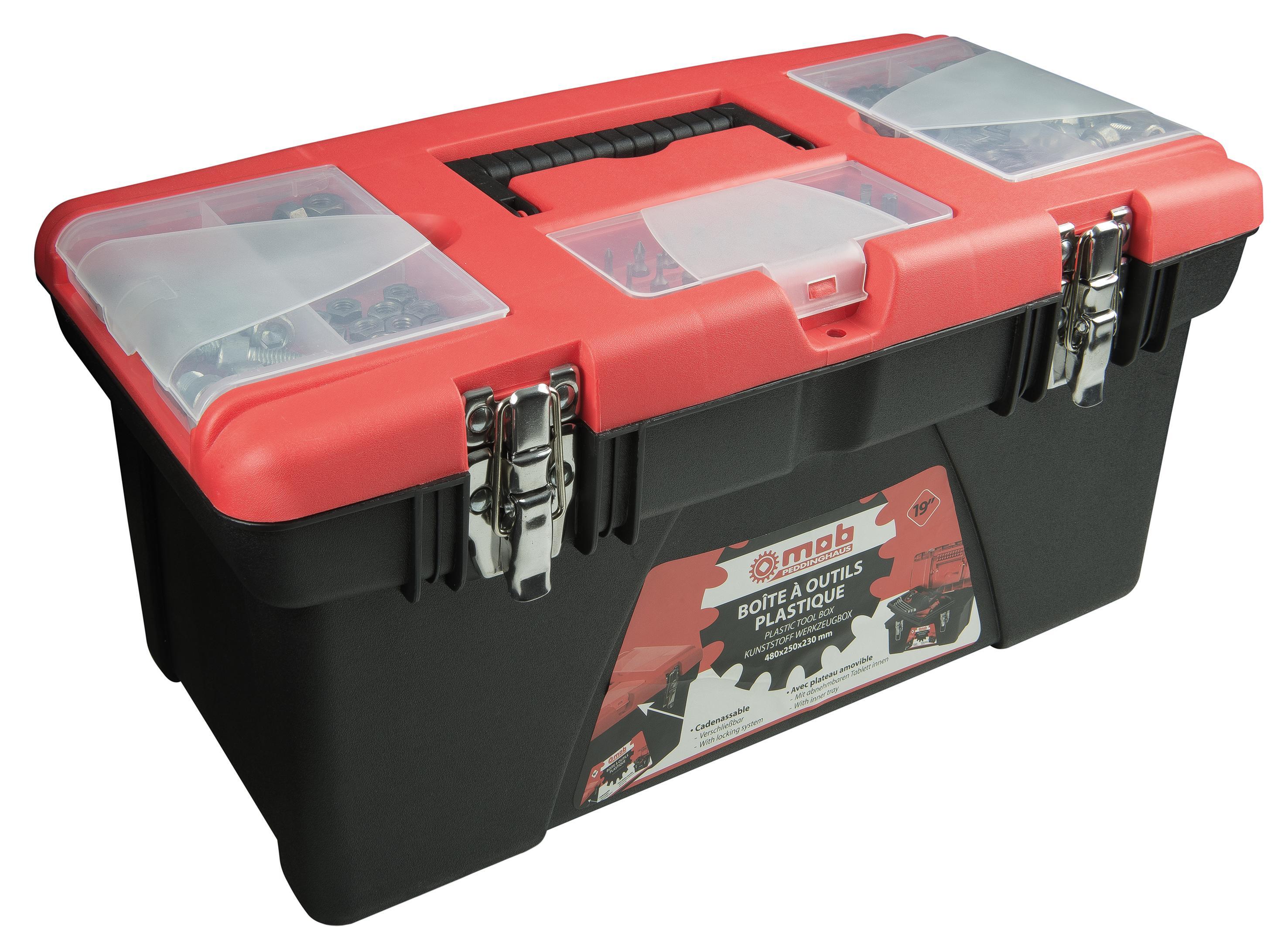 BOITE A OUTILS PLASTIQUE 19'' 480X250X230 MOB - 9506000301