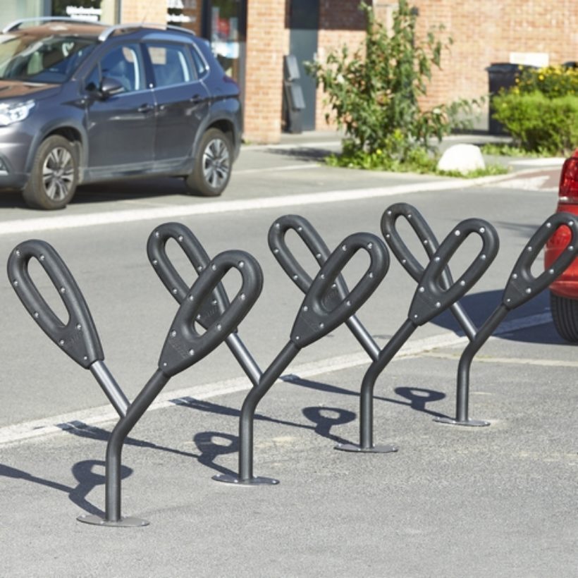 Poteau range 2 vélos papillon - MOTTEZ - B142C