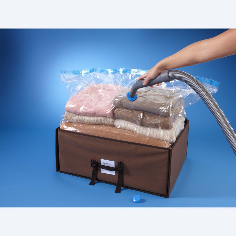Housse de rangement valise 50 x 65 x 27 cm + housse 70 x 105 x 44 cm - MOTTEZ - B867S