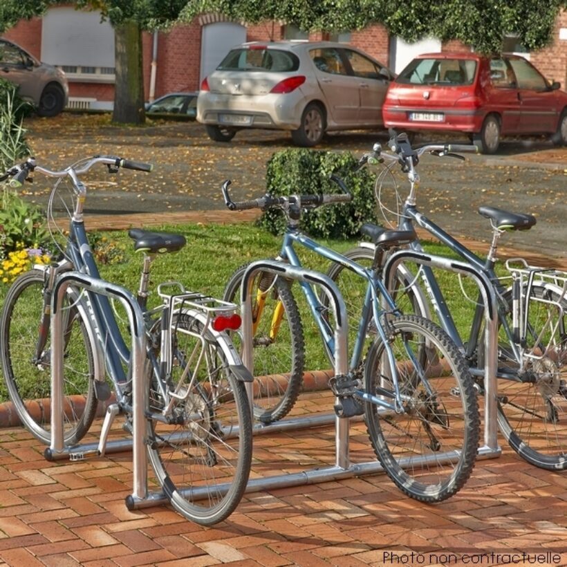 Support vélos en ligne 3 arceaux - MOTTEZ - B882C3