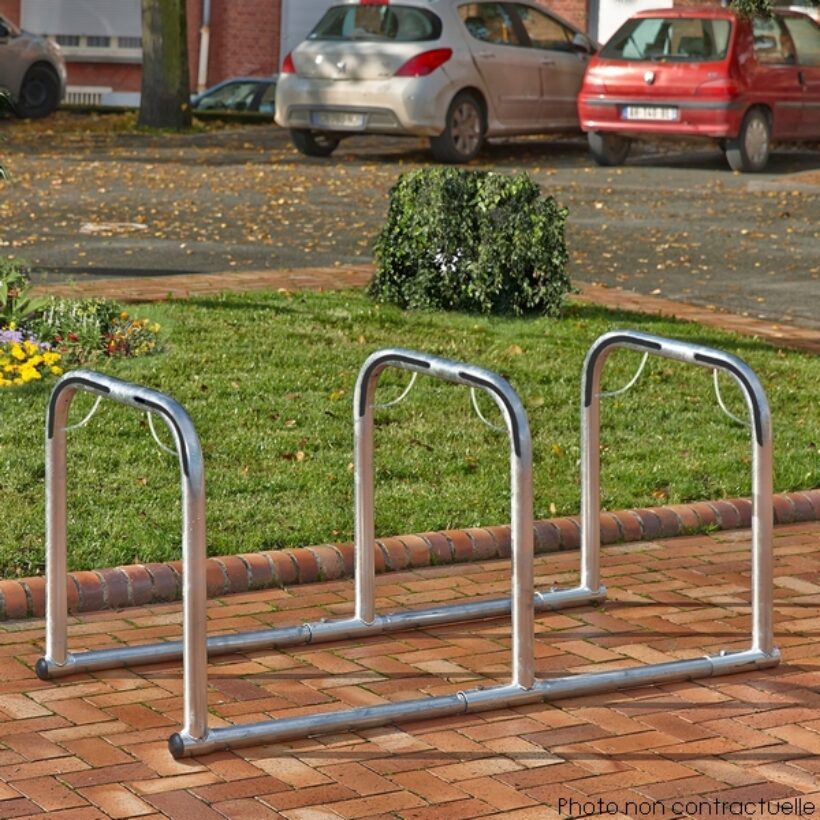 Support vélos en ligne 3 arceaux - MOTTEZ - B882C3