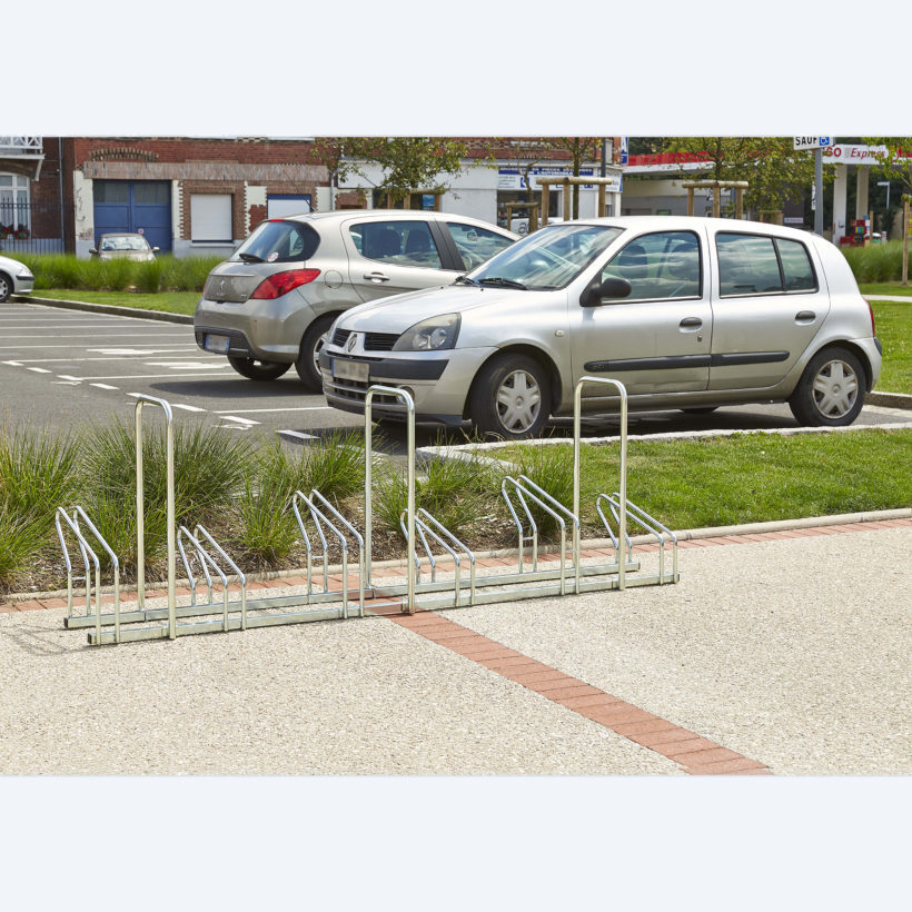 Râtelier Hollandais sur 2 niveaux pour 6 vélos avec arceaux antivol - MOTTEZ - M024V6AR