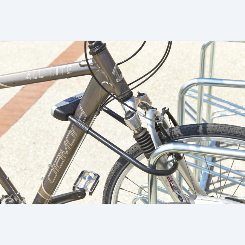  Râtelier Hollandais pour 8 vélos au sol avec arceaux antivol  - MOTTEZ - M025V8AR