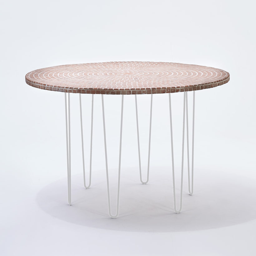 Pied de table double fil HT 71 cm blanc mat - MOTTEZ - M504VBC