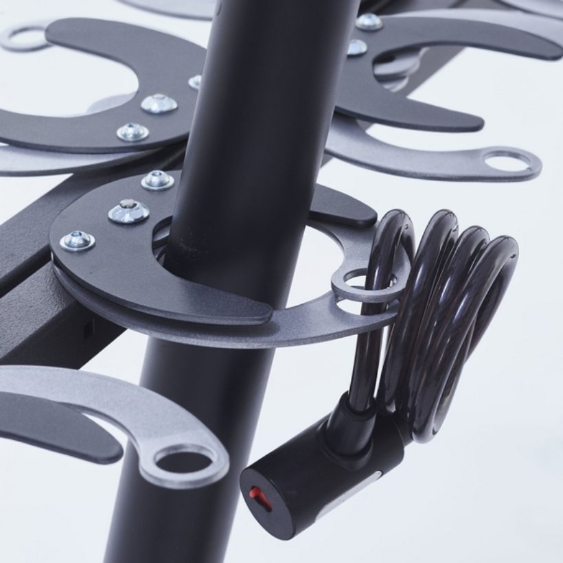 Range 6 trottinettes côte à côte à sceller - MOTTEZ - M507V6
