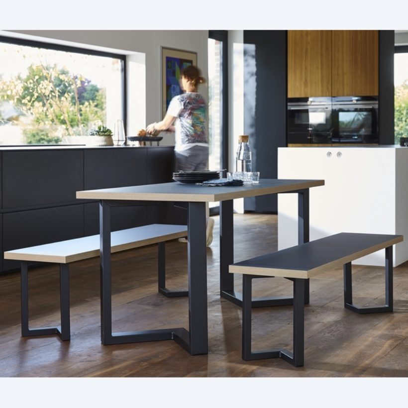  Pied de banc Triangle L30 x l18 x HT40 cm noir mat  - MOTTEZ - M515VNO