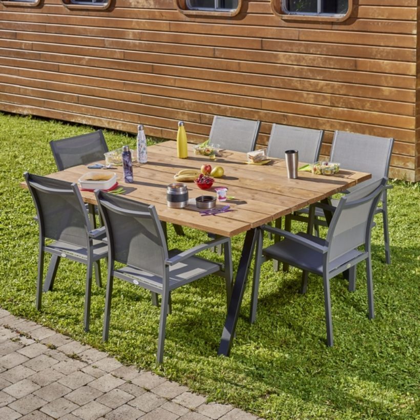 Lot de 2 pieds pour table de pique-nique avec bancs - MOTTEZ - M517S