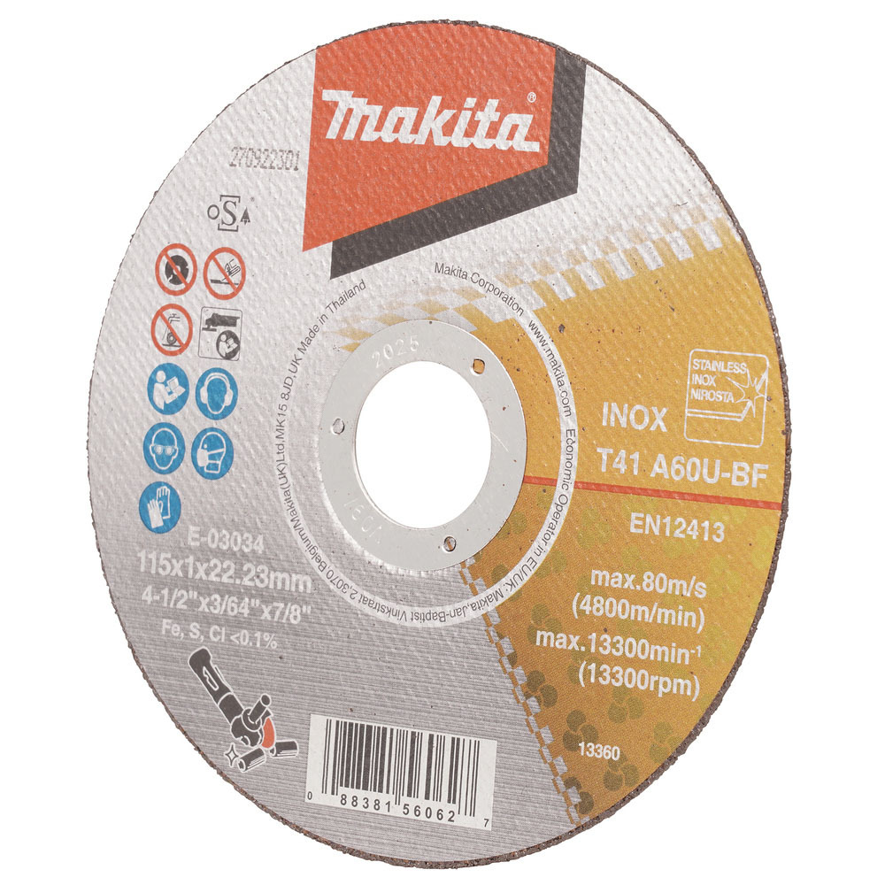 DISC TRONC TMET 115X1,0 A60T MAKITA - E03034