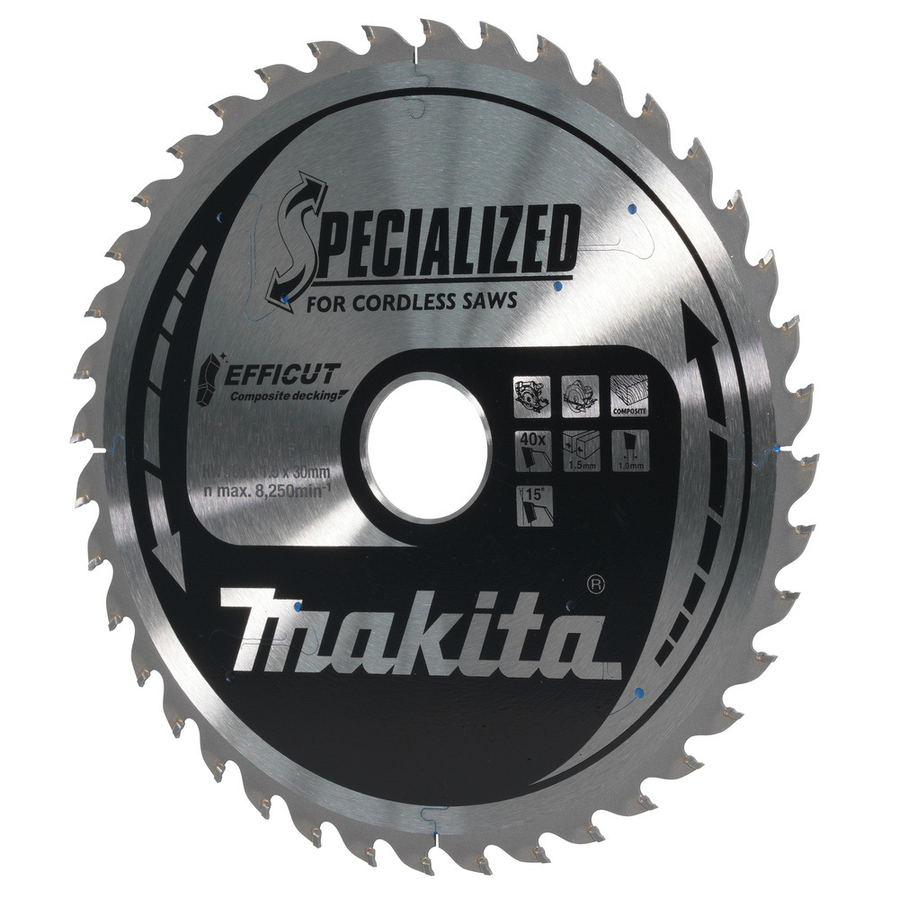 LAME CIRC EFFICUT BOIS COMPOSITE 185x30MM 40D MAKITA - E12245