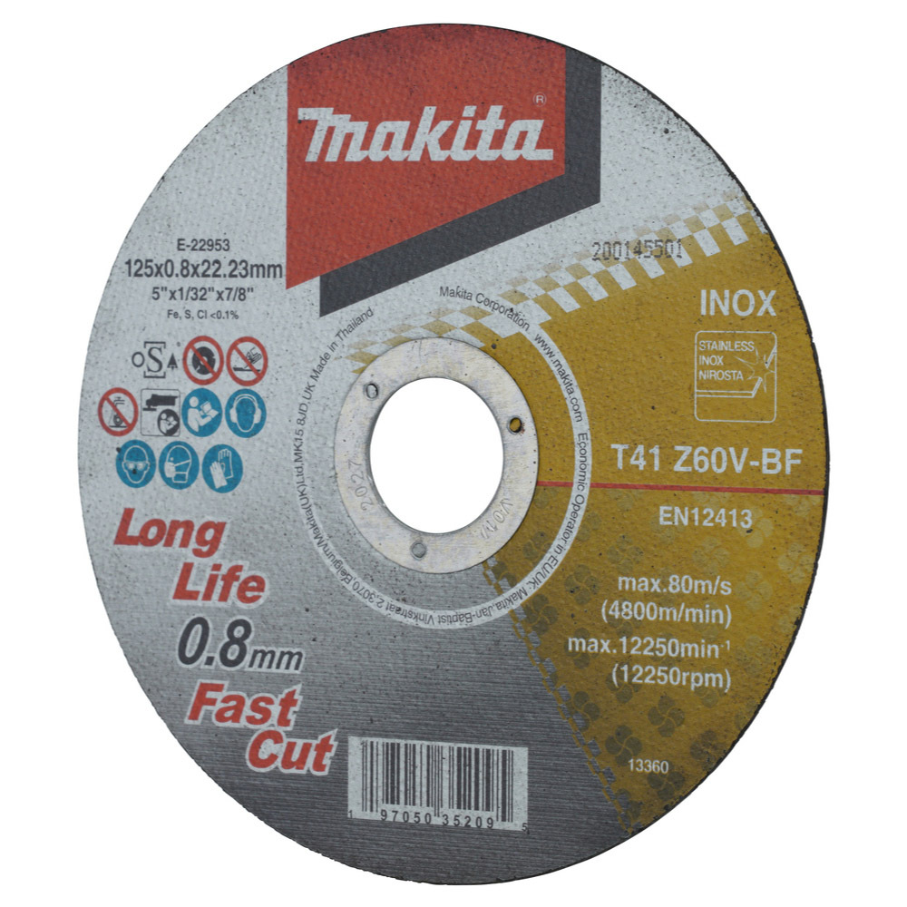 DISQUE A TRONCONNER METAL 125X0,8X22,23MM Z60V MAKITA - E22953