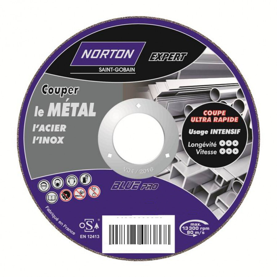 Disque de tronconnage - Expert - Diam 115 mm, épaisseur 1 mm - NORTON - 66252833073