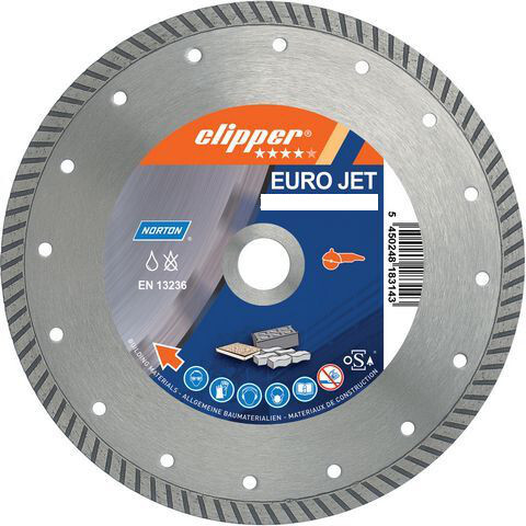 Disque diamant NORTON Euro Jet Ø 125 mm Alésage 22.23 mm- 70184610315
