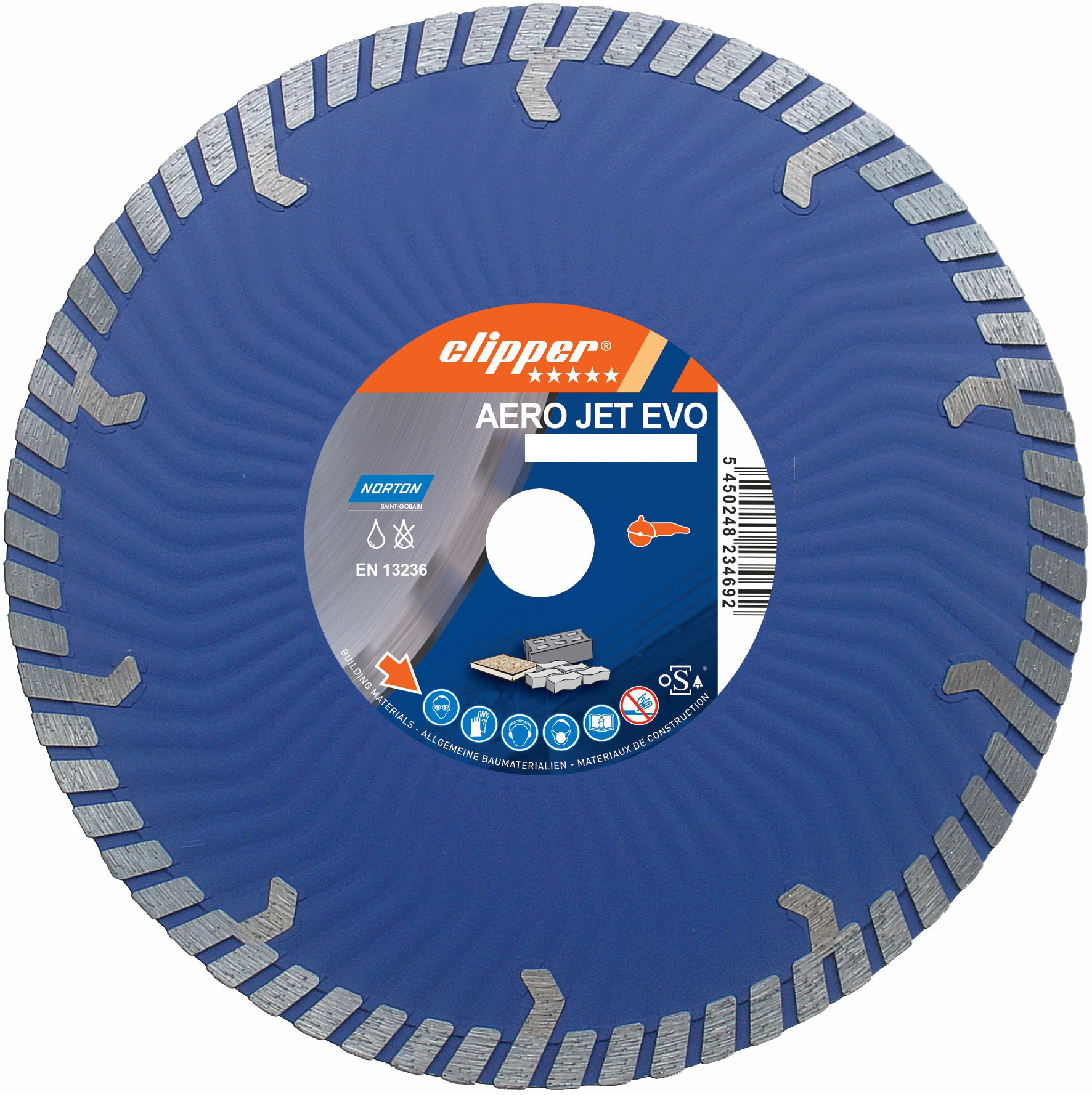Disque diamant NORTON Aero Jet Evo Ø 230 mm Alésage 22.23 mm- 70184623180