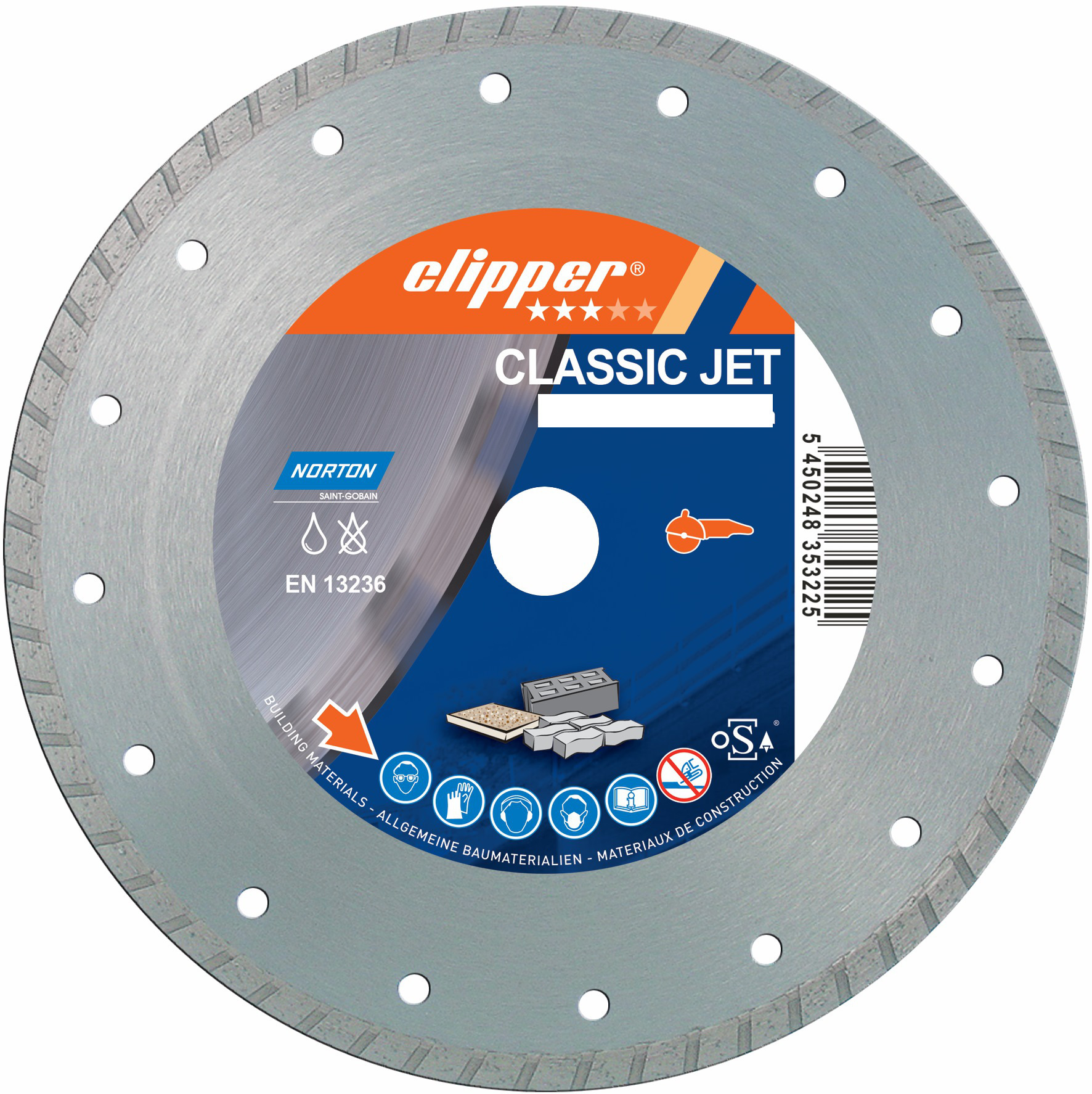 Disque diamant NORTON Classic Jet Ø 125 mm Alésage 22.23 mm- 70184626815