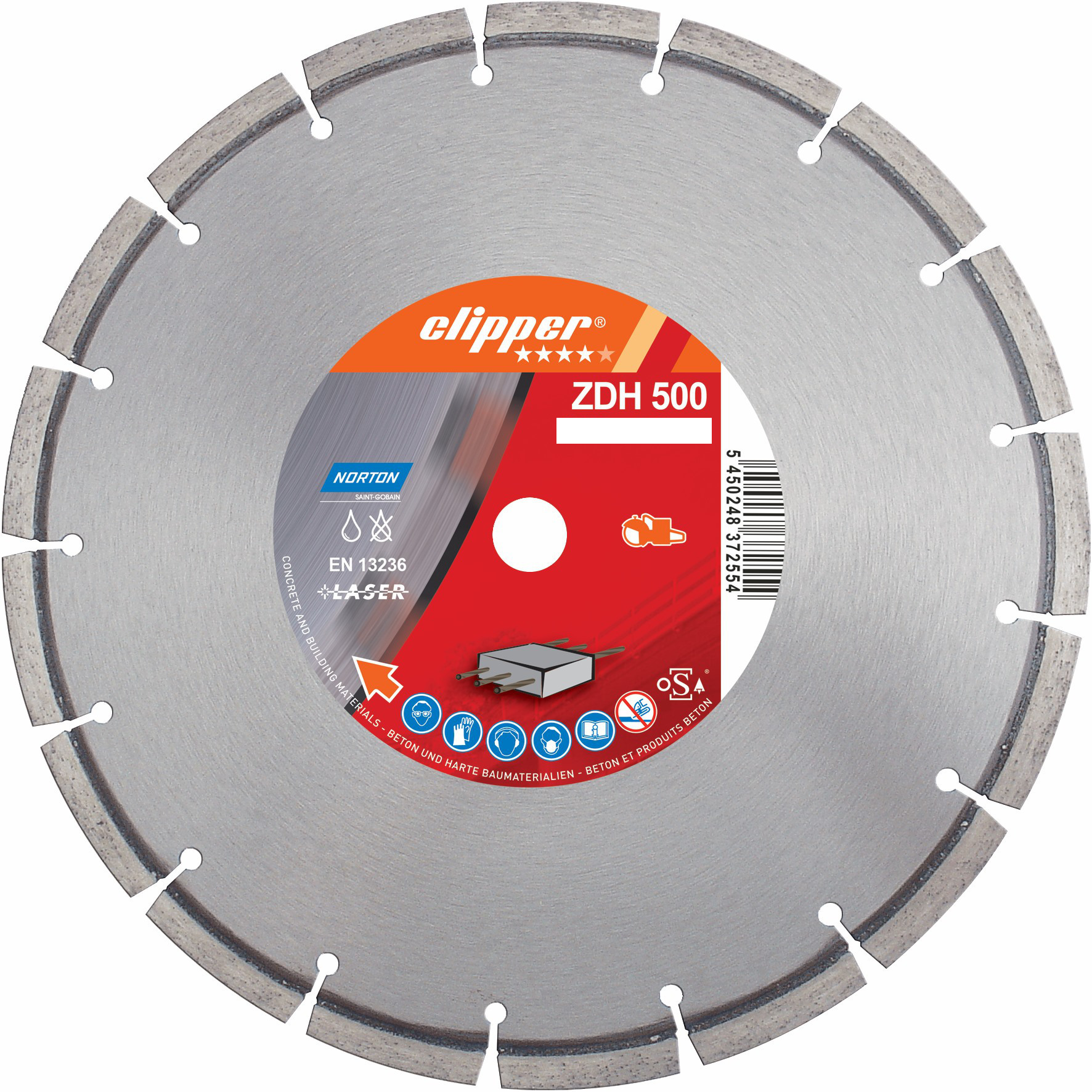Disque diamant NORTON ZDH 500 Ø 350mm Alésage 25.4 mm- 70184627061