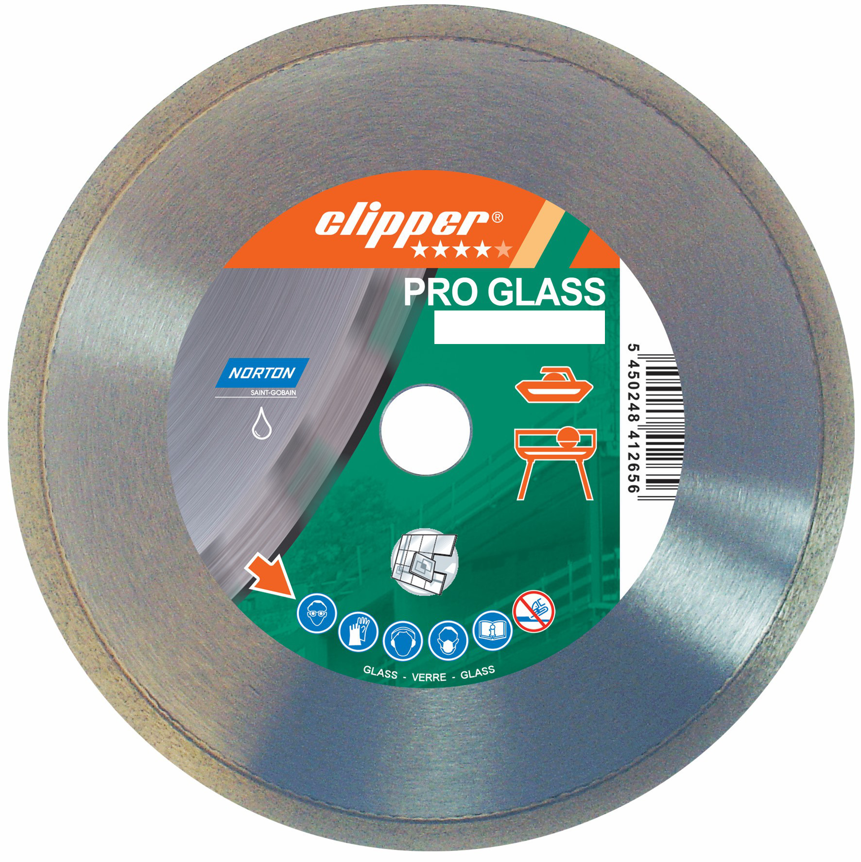 Disque diamant NORTON Pro Glass Ø 250 mm Alésage 25.4 - 70184630188