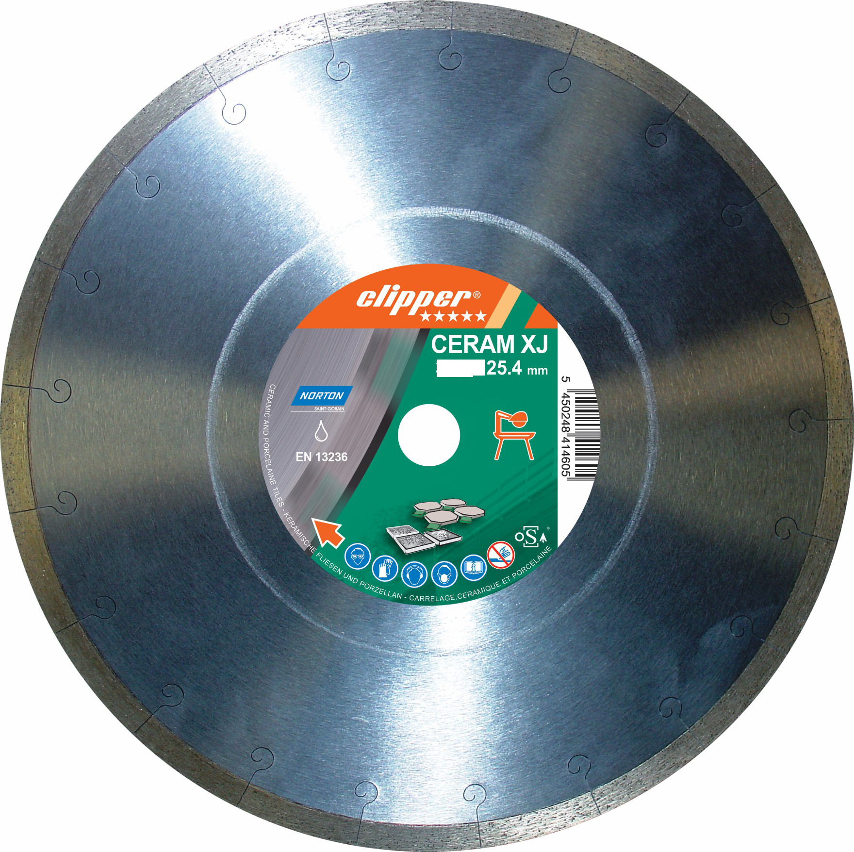 Disque diamant NORTON Ceram XJ Ø 230 mm Alésage 25.4 - 70184644431