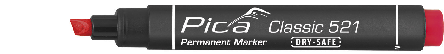 Marqueur pica classic 521 permanent biseauté rouge PICA - 52140