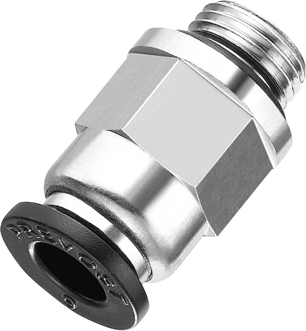 10 raccords 6mm g1/8 instantane droit male cylindrique - 01719