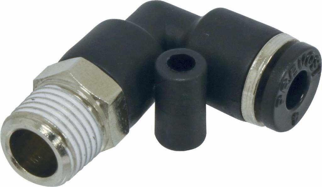 10 raccords 4mm r1/8 coude 90ø male conique orientable - 01732