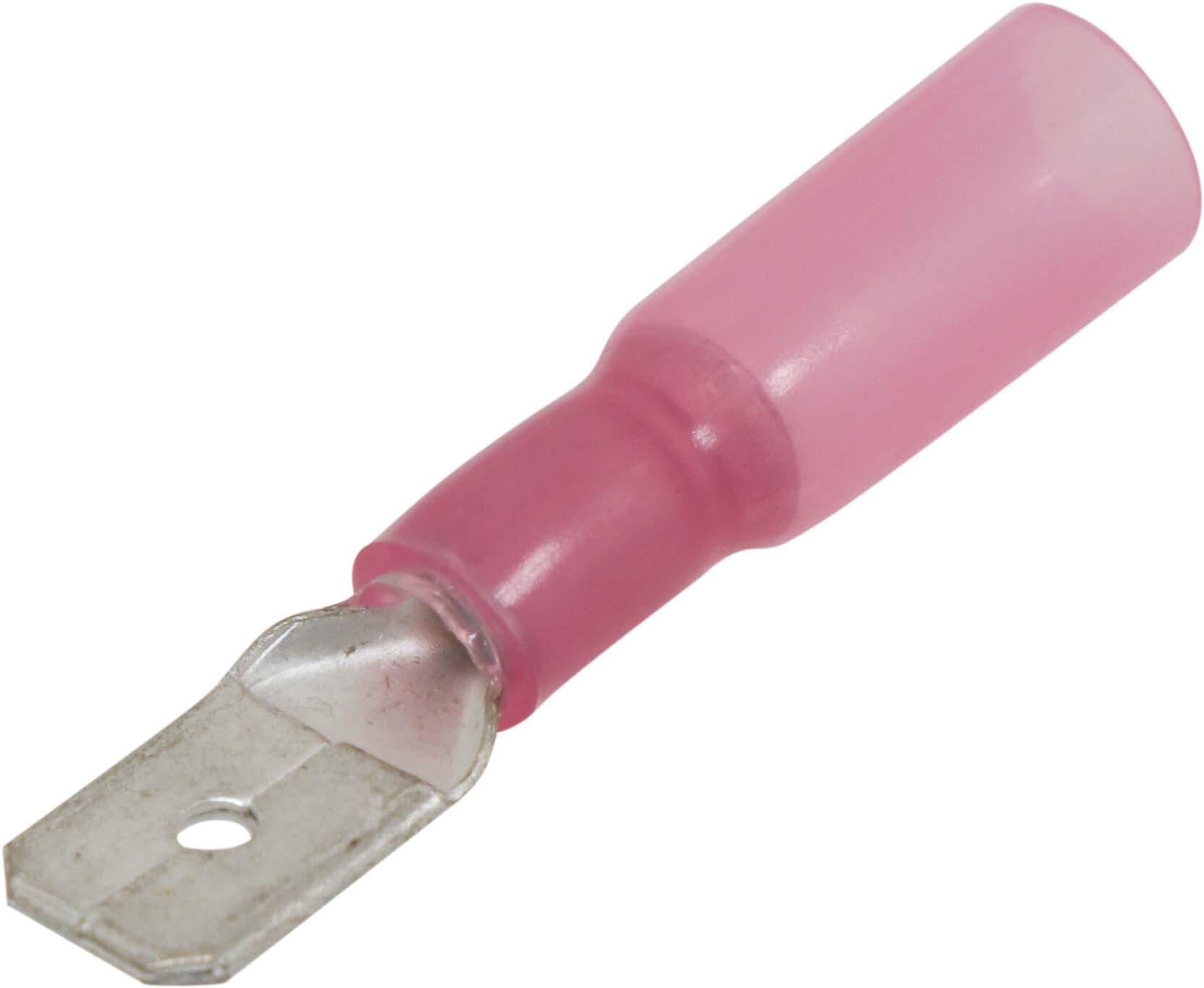 Sachet 10 cosses plates males thermoretractables rouge - 272810