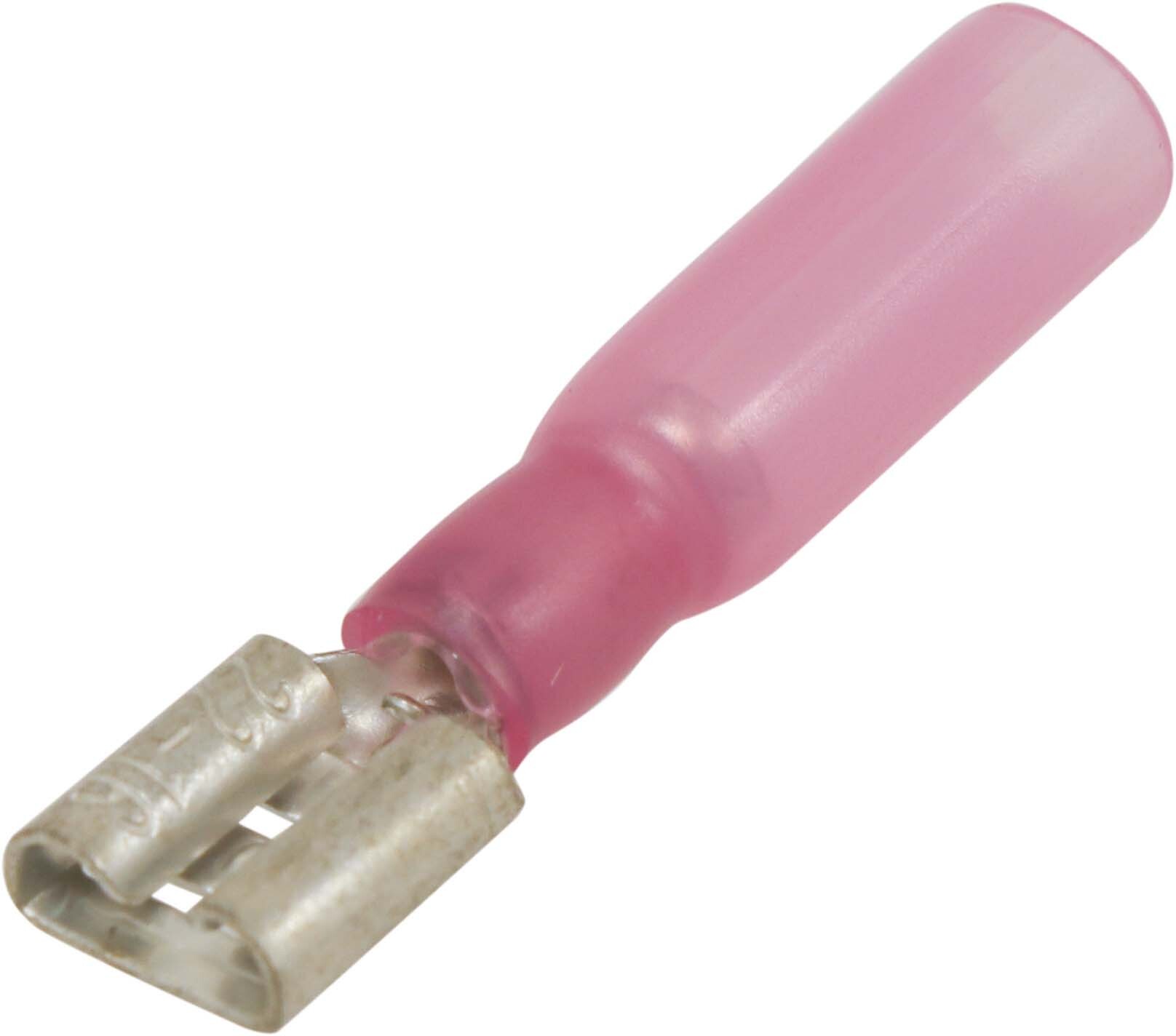 Sachet 50 cosses plates femelles thermoretractables rouge - 273450
